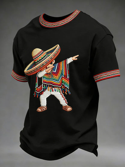 Camiseta casual con estampado de Cinco de Mayo para hombre