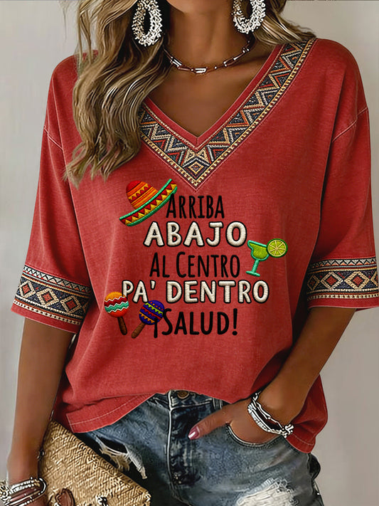 Camiseta Retro Cinco de Mayo para mujer