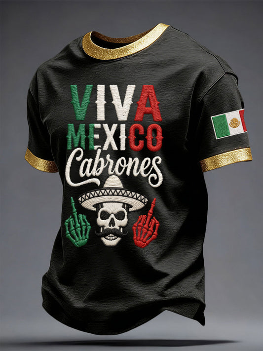 Camiseta estampada para hombres, orgullo mexicano, amantes del fútbol