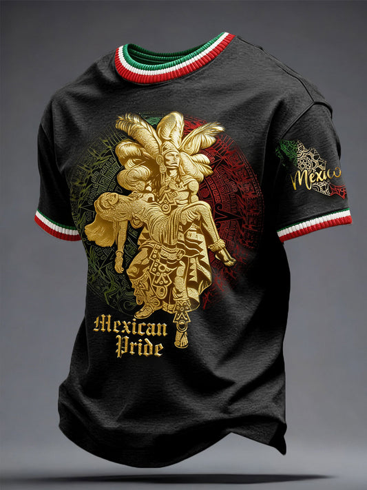 Camiseta estampada para hombres, orgullo mexicano, amantes del fútbol