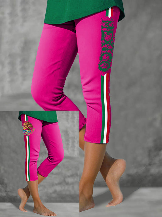Mallas estampadas para mujeres, amantes del fútbol mexicano