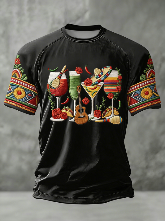 Camiseta de manga corta para hombre del Festival del Quinto de Mayo
