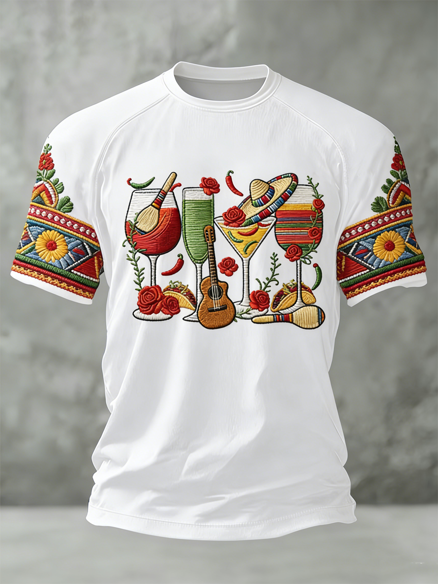 Camiseta de manga corta para hombre del Festival del Quinto de Mayo