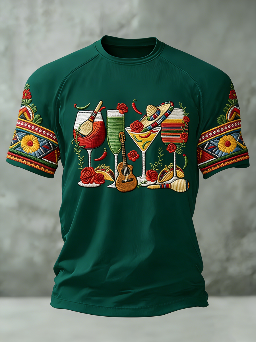 Camiseta de manga corta para hombre del Festival del Quinto de Mayo
