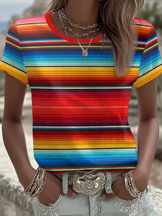 Camiseta casual estampada de Cinco de Mayo para mujer
