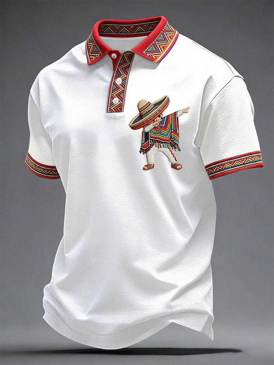 Camisa casual estampada Cinco de Mayo para hombre