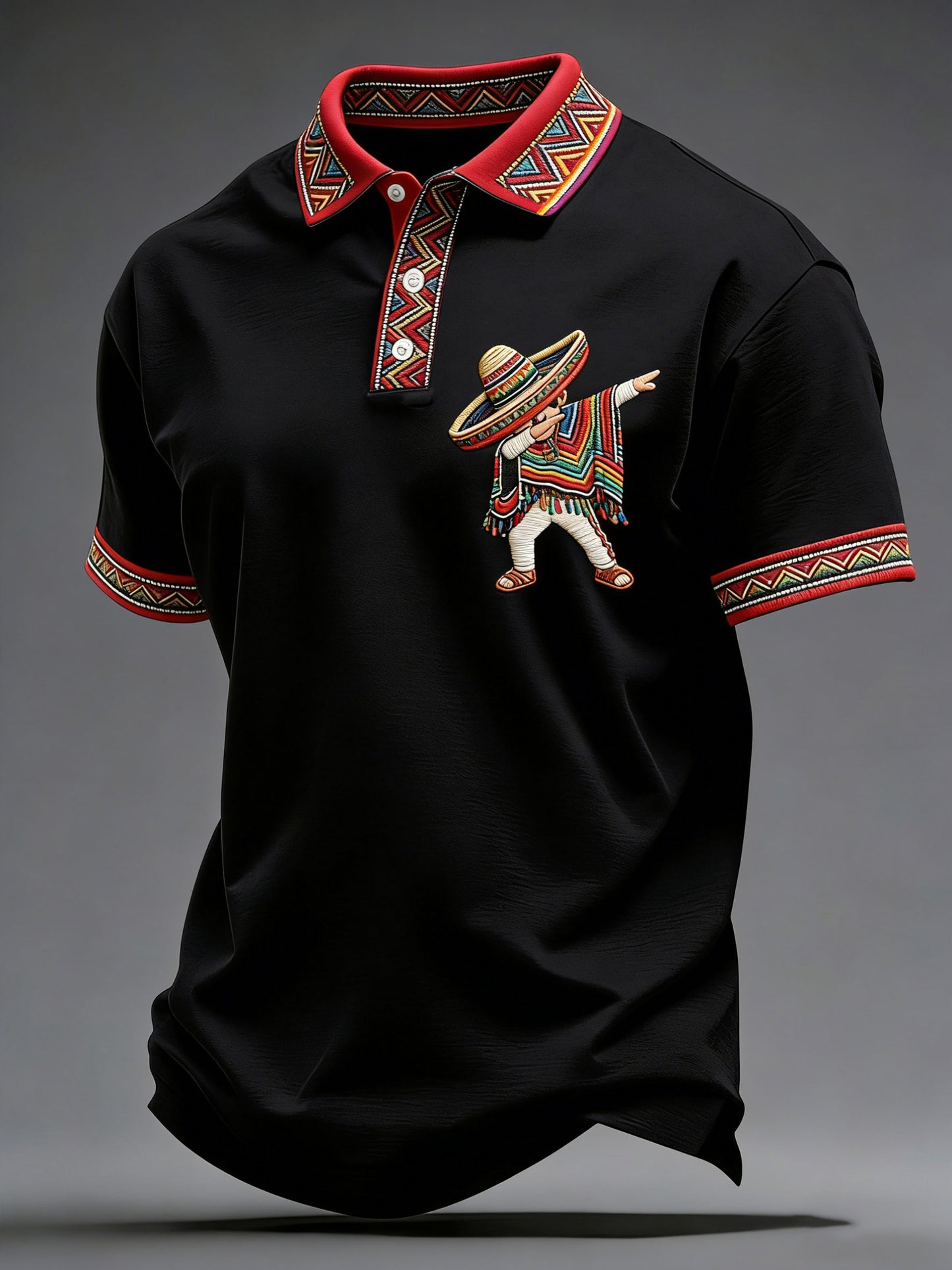 Camisa casual estampada Cinco de Mayo para hombre