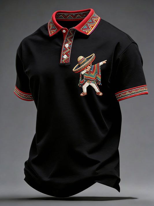 Camisa casual estampada Cinco de Mayo para hombre