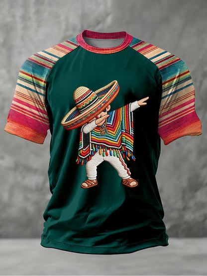 Camiseta casual estampada de Cinco de Mayo para hombre