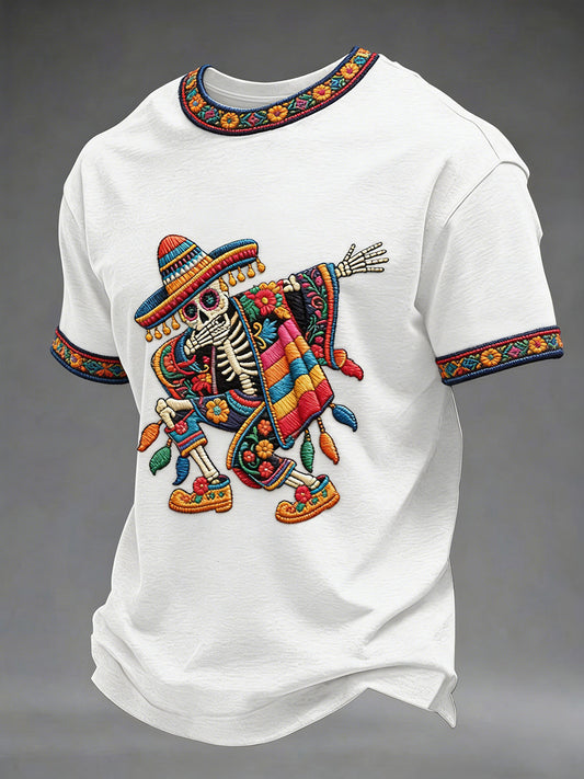 Camiseta casual estampada de Cinco de Mayo para hombre