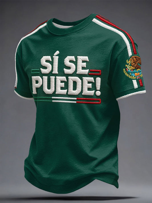 Camiseta estampada para hombres, amantes del fútbol mexicano