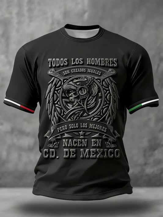 Camiseta estampada para hombres, amantes del fútbol mexicano