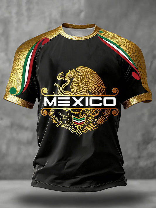 Camiseta estampada para hombres, amantes del fútbol mexicano
