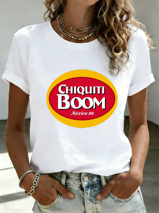 Camiseta estampada México Football Lover Funny Chiquitibum para mujer