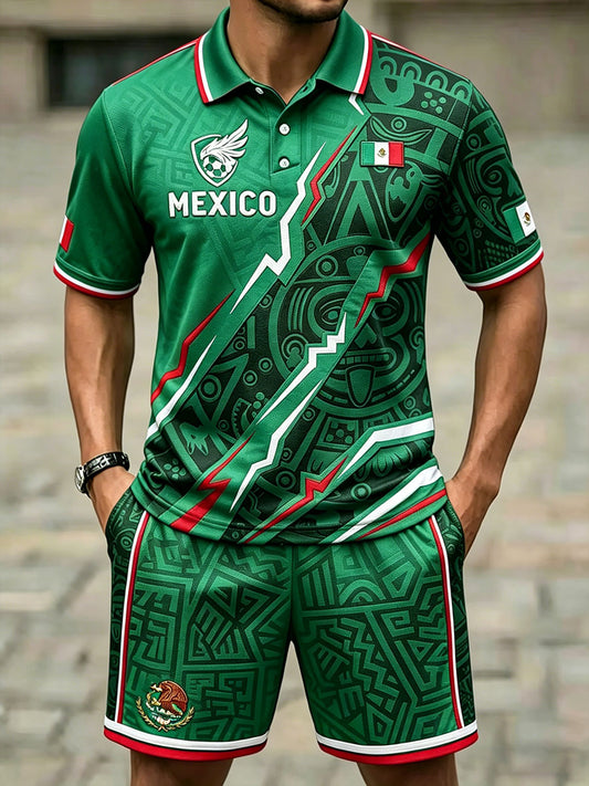 México Fútbol amante arte impreso conjuntos de los hombres