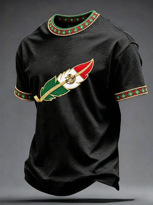 Camiseta estampada con diseño artístico para amantes del fútbol mexicano