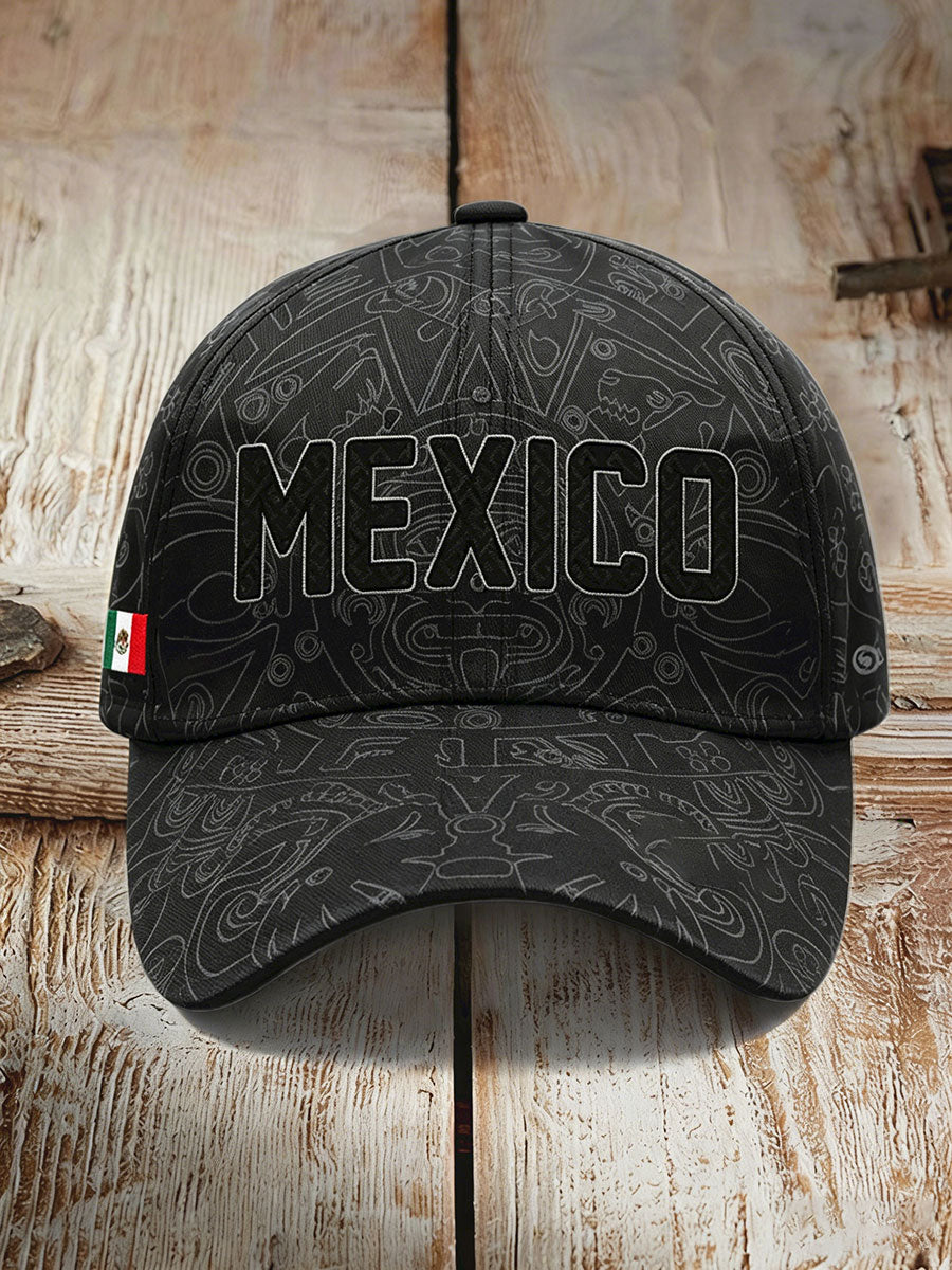 Gorra unisex con estampado artístico para amantes del fútbol mexicano
