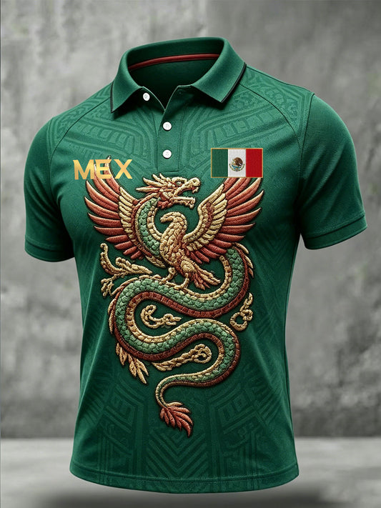 Camisetas casuales con estampado artístico para amantes del fútbol mexicano, para hombre