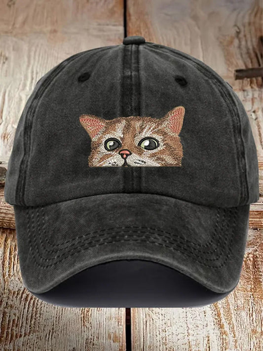 Unisex Lindo Gato Animal Print Sombrero