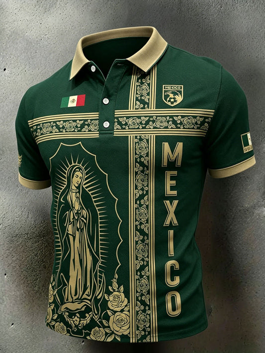 Camisetas casuales con estampado artístico para amantes del deporte de México para hombre