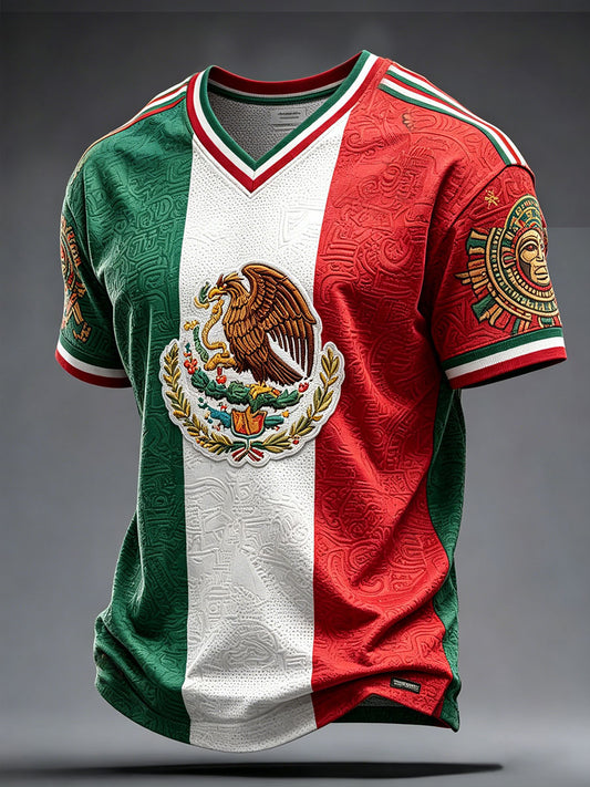 Camiseta estampada México Art Football Lover para hombre
