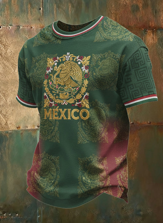 Camiseta gráfica México Fútbol Partido Fan Art para hombre
