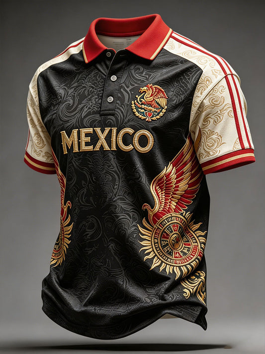El arte floral del amante del fútbol de México de los hombres imprimió las tapas ocasionales
