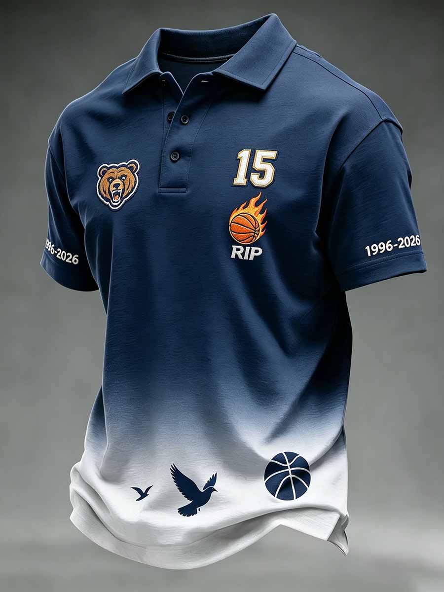 Polo conmemorativo de los hombres Brandon Clarke impreso