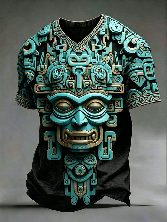 Camisetas de Hombre Aztec Mask