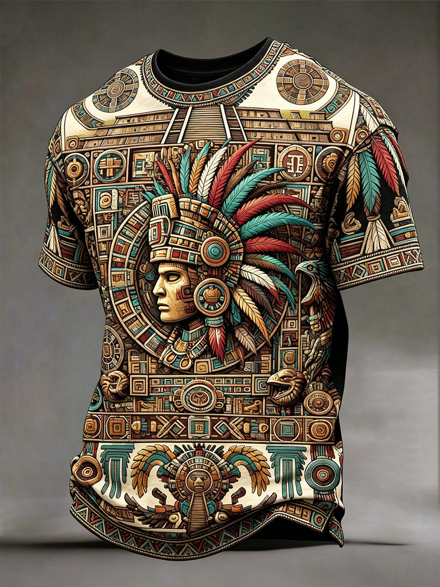Camisetas de guerrero azteca para hombre