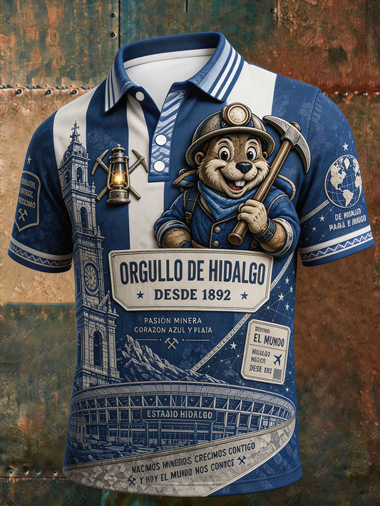 Camisetas casuales con estampado artístico de los Tuzos para amantes del fútbol mexicano