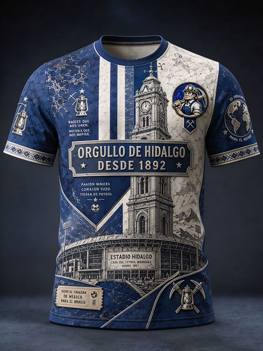 Camiseta para hombre con estampado artístico de los Tuzos, amantes del fútbol mexicano