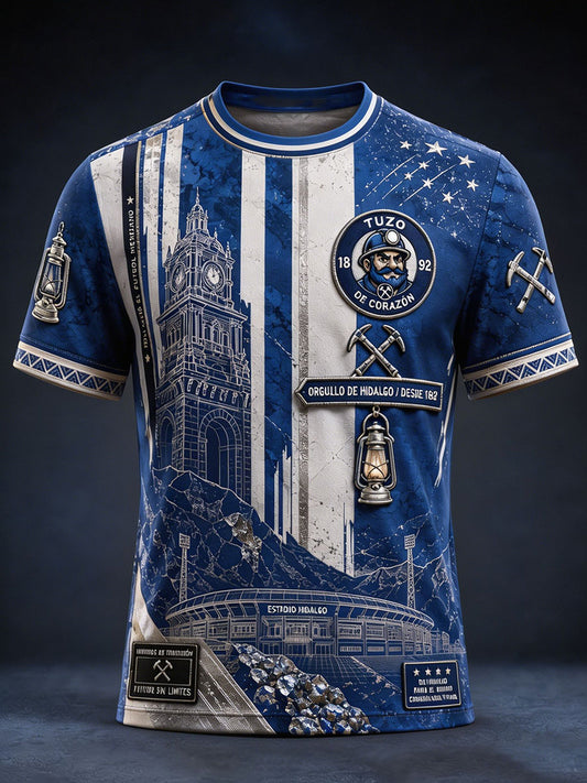Camiseta para hombre con estampado artístico de los Tuzos, amantes del fútbol mexicano