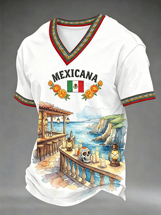 Camiseta MexicoV-cuello Cliff Bar para hombre