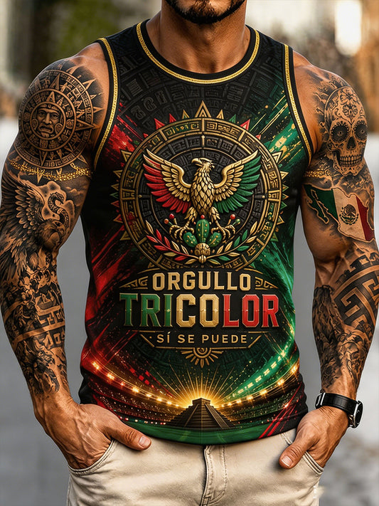 Camisetas sin mangas estampadas con motivos florales para amantes del fútbol mexicano