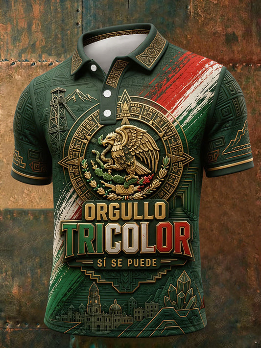 Camisetas casuales con estampado floral para amantes del fútbol mexicano, diseño masculino
