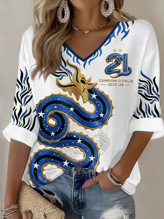 Camiseta para mujer Campioni D'Italia 2025-26 Waffle