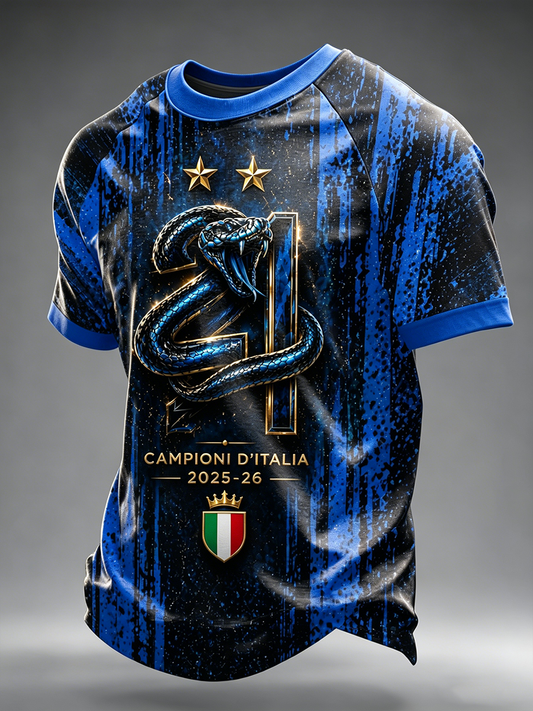Camiseta de manga corta Campioni D'Italia 2025-26 para hombre