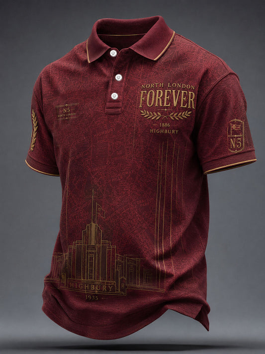 Camisetas casuales estampadas para amantes del fútbol, de la colección North London Forever, para hombre