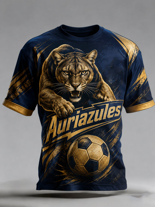 Camiseta para hombre con estampado artístico de inspiración mexicana y azteca