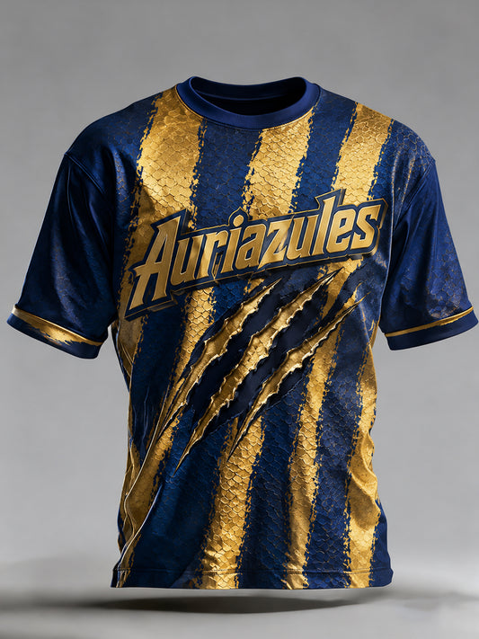 Camiseta para hombre con estampado artístico de inspiración mexicana y azteca
