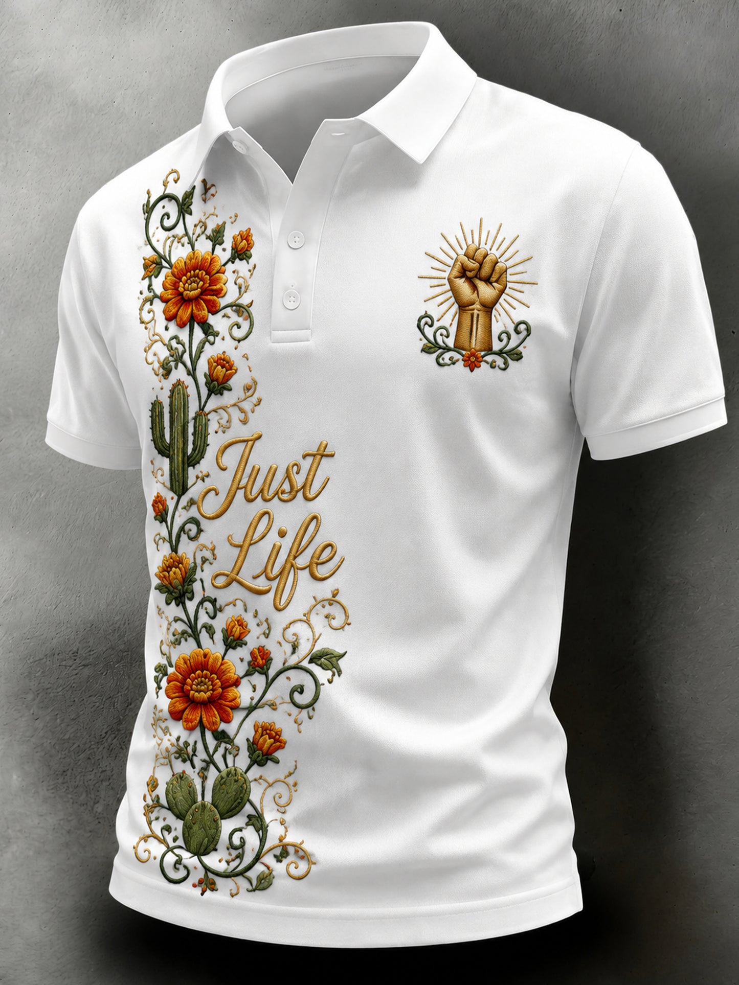 Polo Hombre Con Impresión De Arte Con Temas De Boxeo Mexicano
