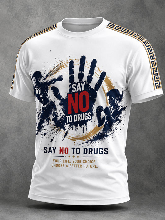 Camiseta de los hombres con impresión de arte de temática deportiva de boxeo mexicano