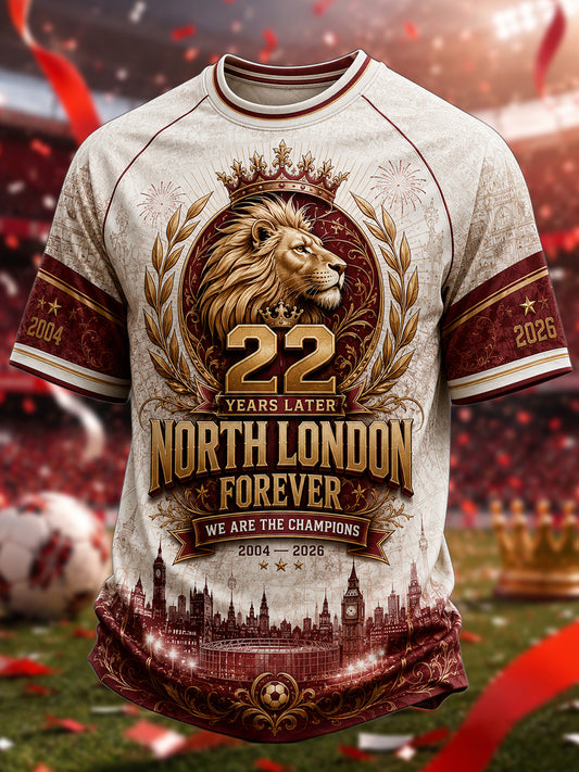 Camiseta casual estampada para hombres, regalo ideal para aficionados al fútbol