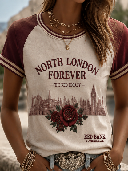 Camiseta de manga corta para mujer North London Forever Printed