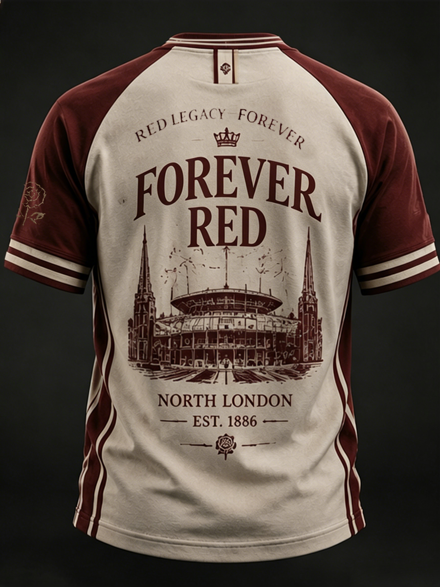 Camiseta estampada de manga corta para hombre, North London para siempre