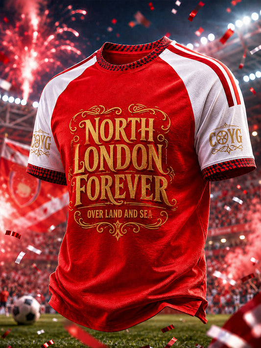 Camiseta casual estampada para hombres, regalo ideal para aficionados al fútbol