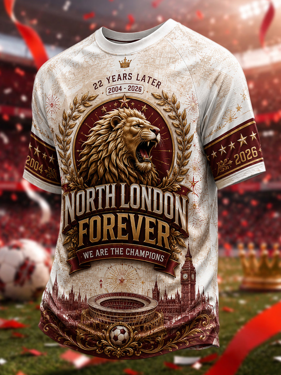 Camiseta casual estampada para hombres, regalo ideal para aficionados al fútbol