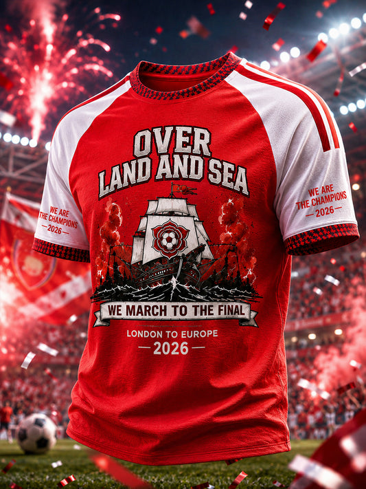 Camiseta casual estampada para hombres, regalo ideal para aficionados al fútbol