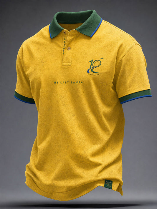 Camisetas casuales con estampado artístico de 10 motivos del amor por el fútbol brasileño para hombre